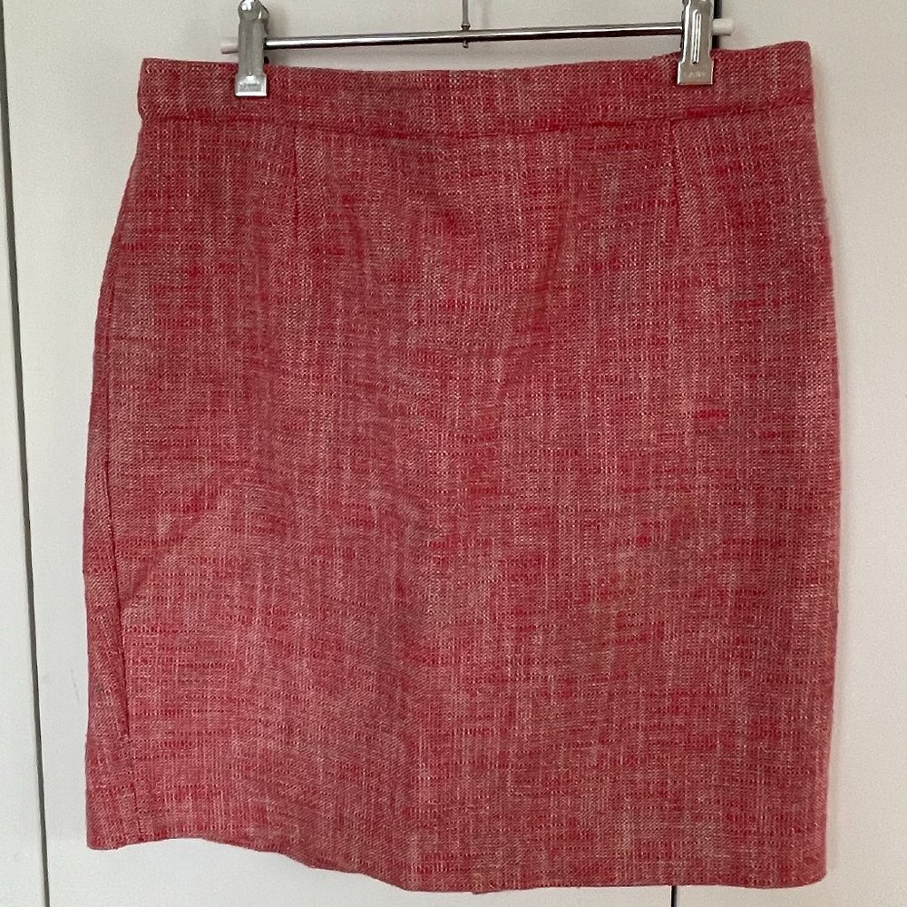 Joe Fresh Red and Light GreyTweed Short Skirt Size 12